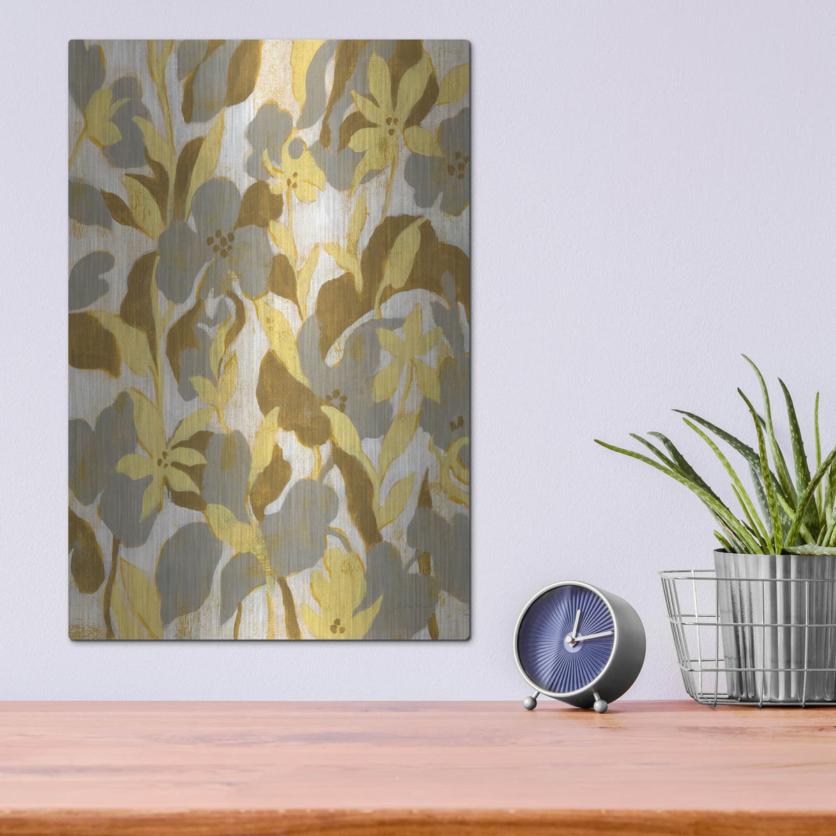 'Painted Tropical Screen II' by Silvia Vassileva – Metal Wall Art, 12x16 room view