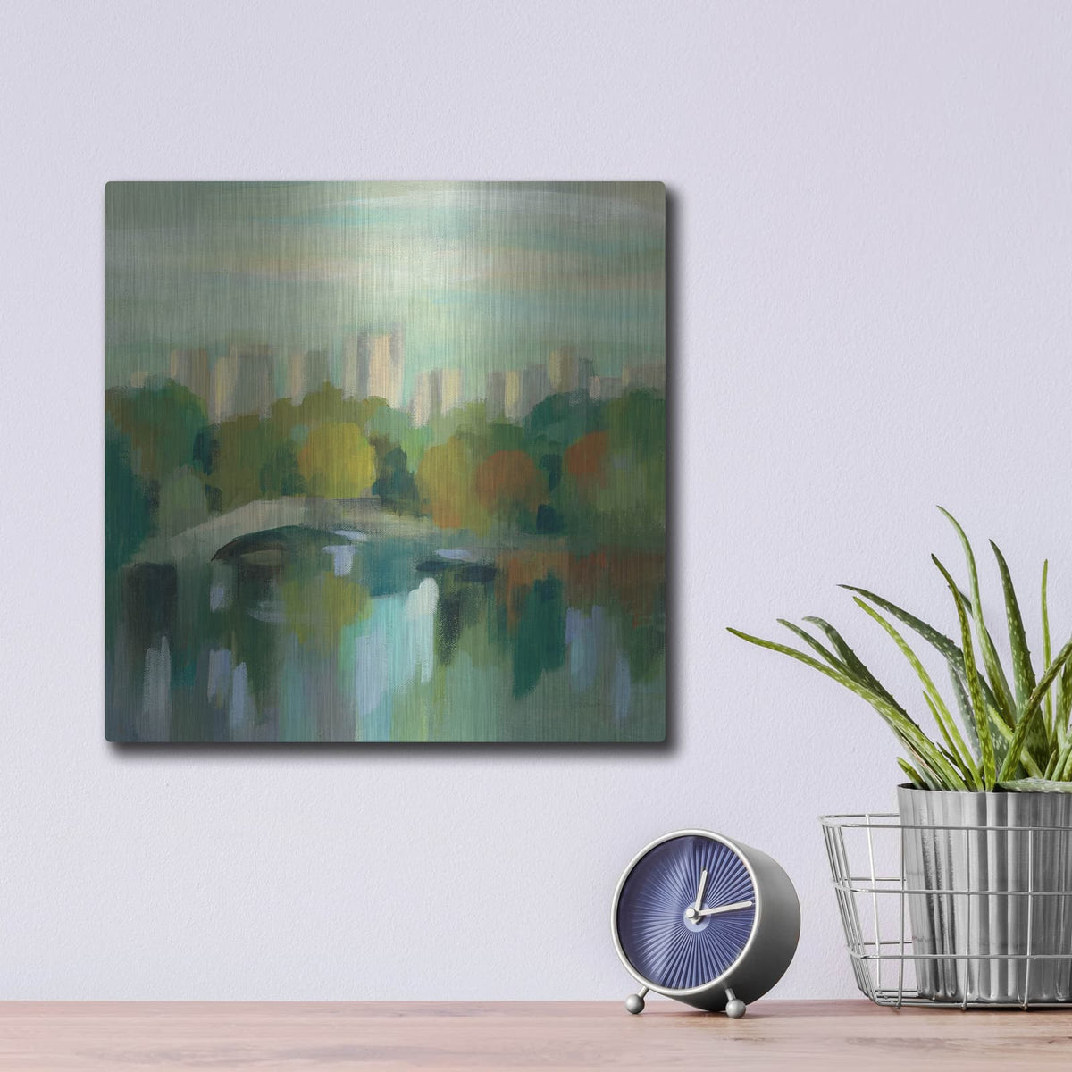'Manhattan Sketches III' by Silvia Vassileva – Metal Wall Art, 12x12 room view