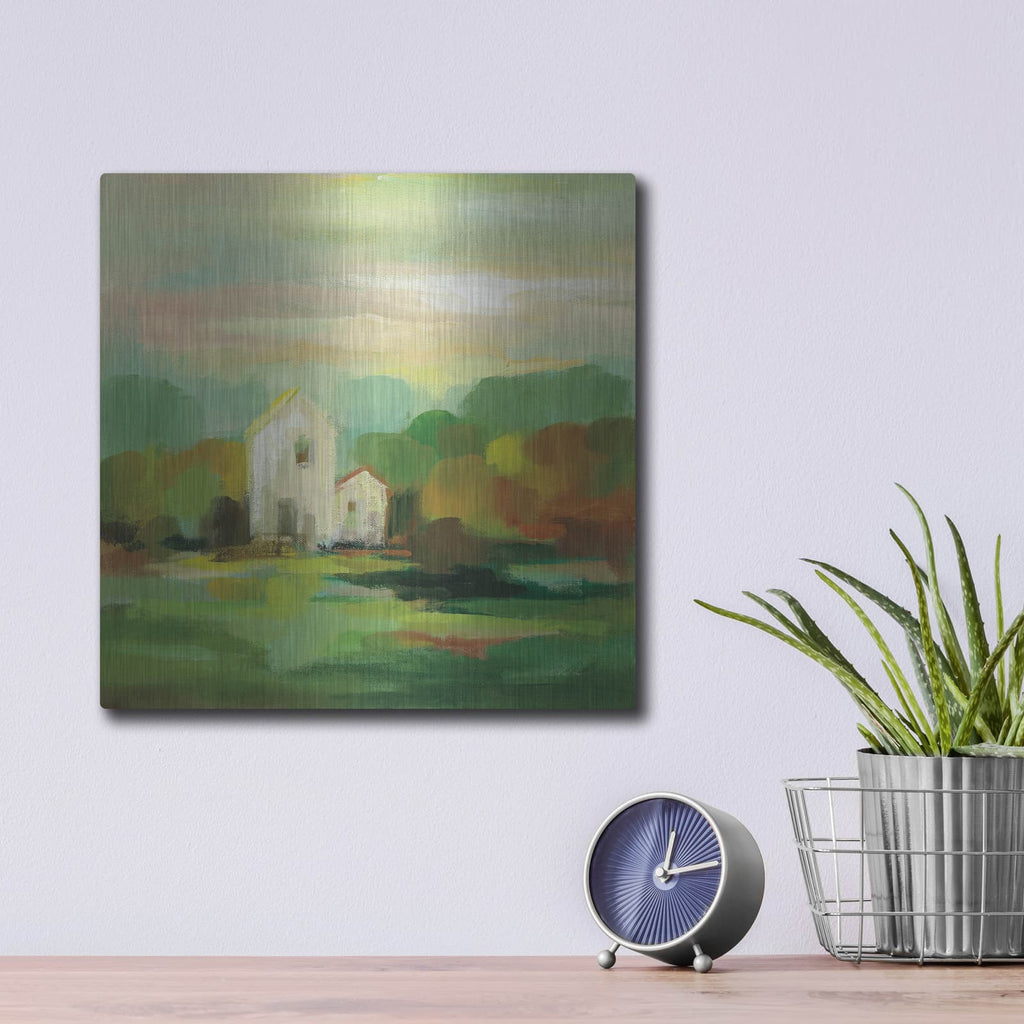 'October Farm I' by Silvia Vassileva – Metal Wall Art, 12x12 room view