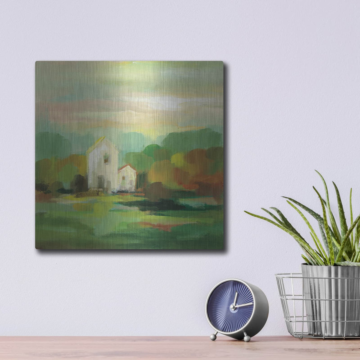'October Farm I' by Silvia Vassileva – Metal Wall Art, 12x12 room view