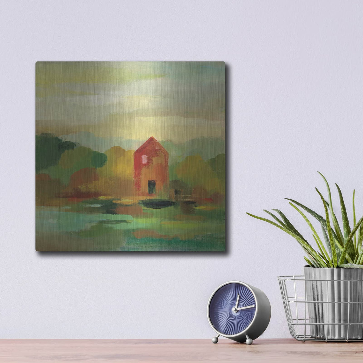 'October Farm II' by Silvia Vassileva – Metal Wall Art, 12x12 room view