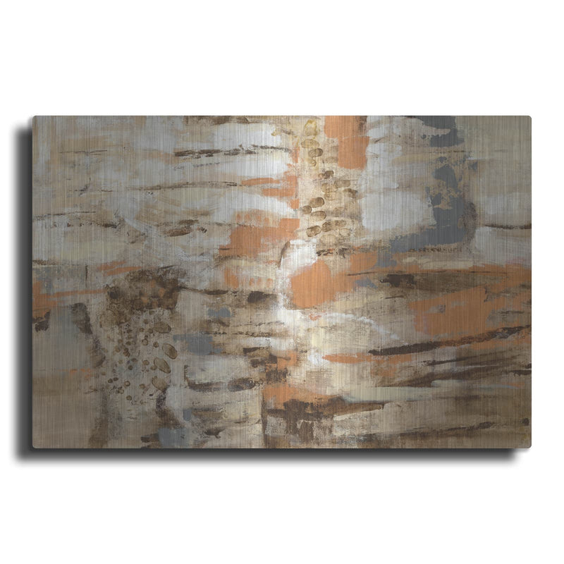 'Copper and Wood' by Silvia Vassileva – Metal Wall Art