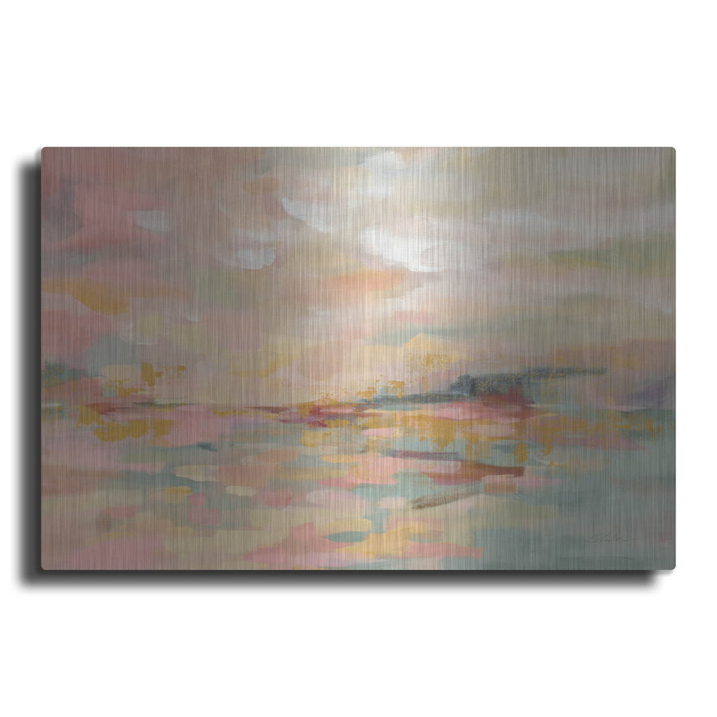 'Pink Waves' by Silvia Vassileva – Metal Wall Art