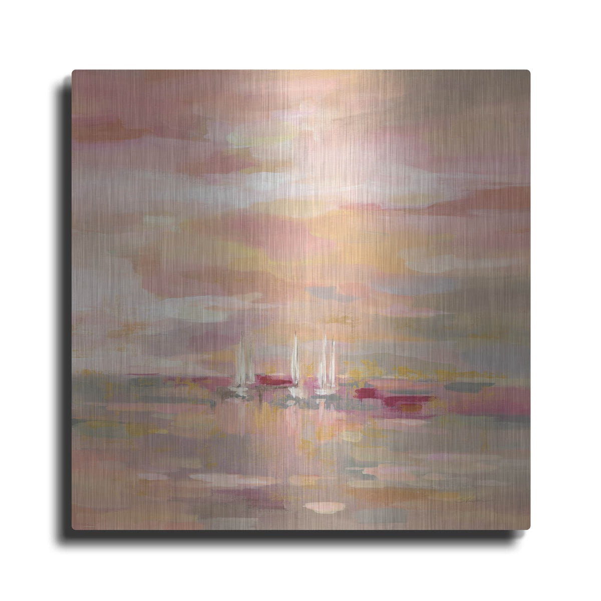 'Crimson Waves' by Silvia Vassileva – Metal Wall Art