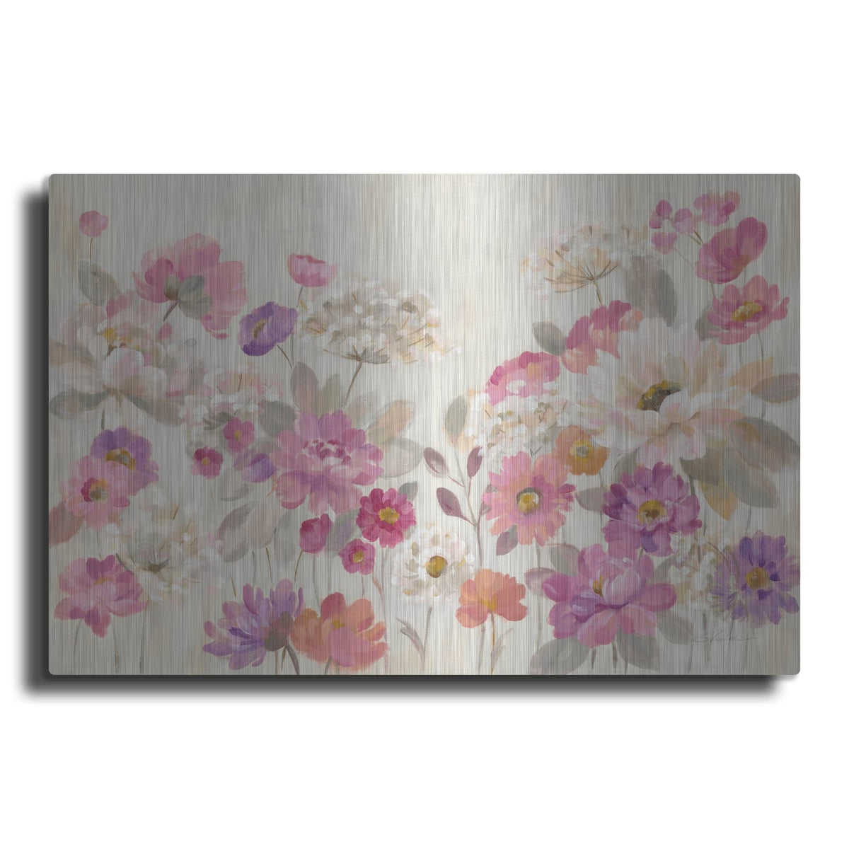 'Queen Annes Lace Garden' by Silvia Vassileva – Metal Wall Art