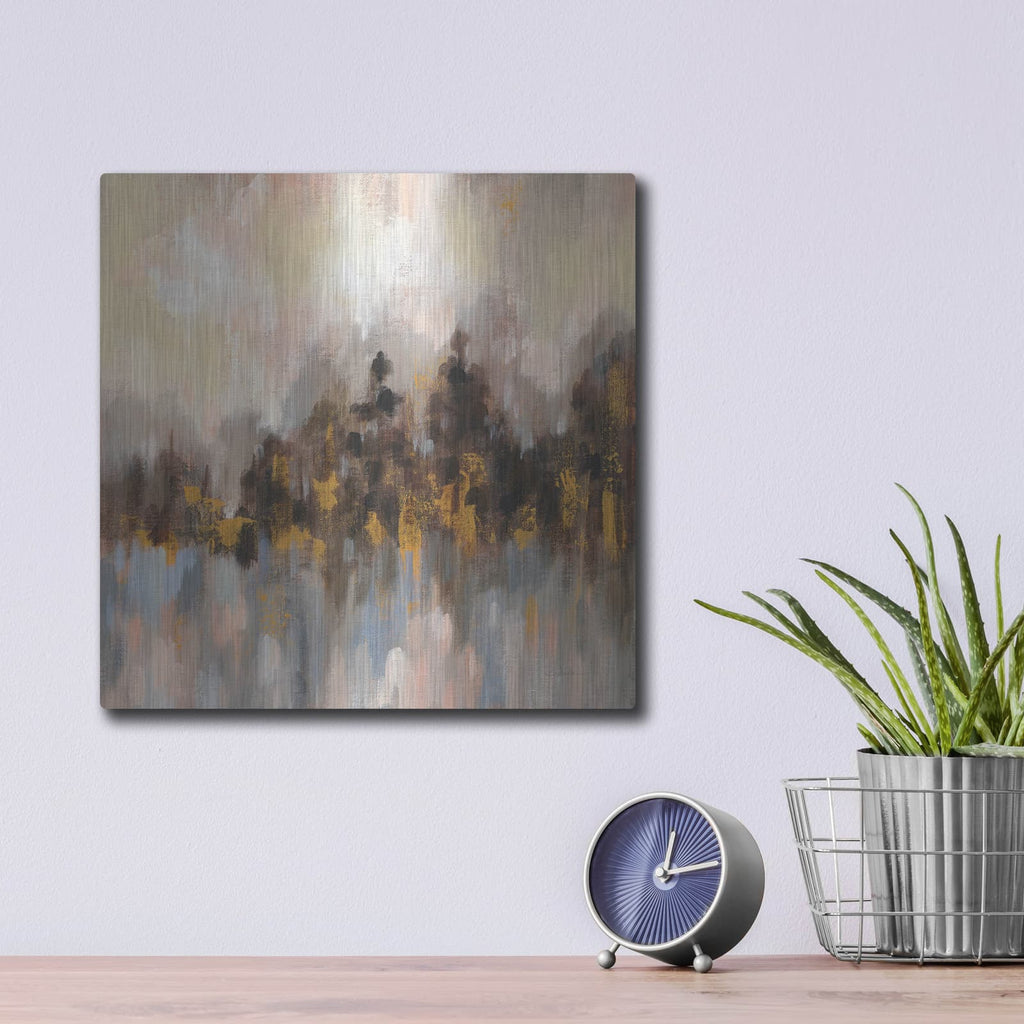 'Blushing Forest I' by Silvia Vassileva – Metal Wall Art, 12x12 room view