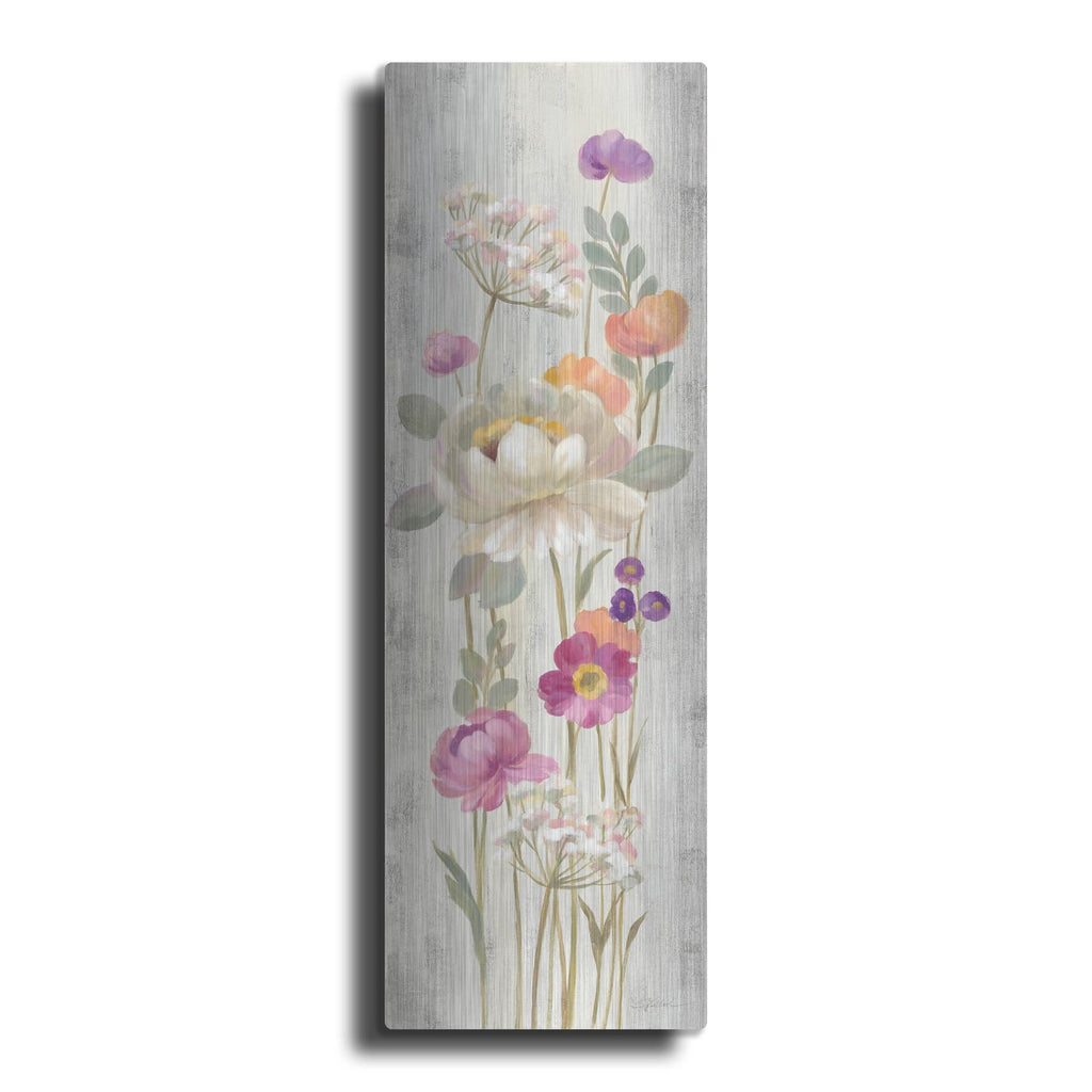 'Retro Floral II' by Silvia Vassileva – Metal Wall Art