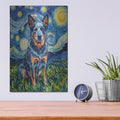 'Australian Cattle Dog Starry Night' by Rich Monet Metal Wall Art