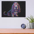 'Basset Hound Afraid Of Thunder' by Rich Monet Metal Wall Art