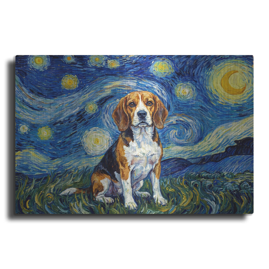 'Beagle Starry Night' by Rich Monet Metal Wall Art