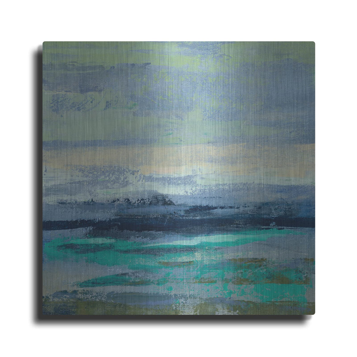 'Teal Wave II' by Silvia Vassileva – Metal Wall Art