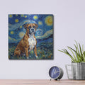 'Boxer Starry Night' by Rich Monet Metal Wall Art