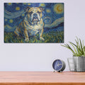 'Bulldog Starry Night' by Rich Monet Metal Wall Art