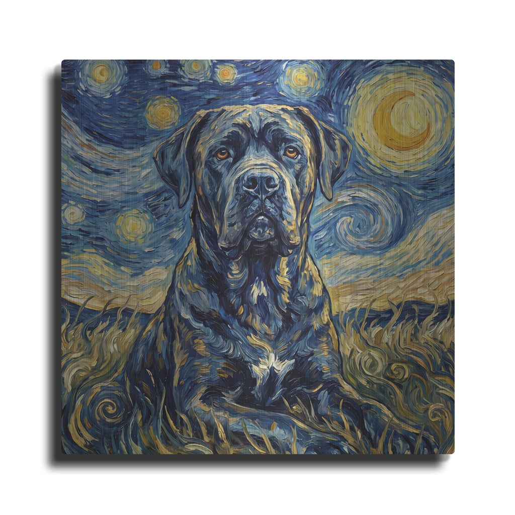 'Cane Corso Starry Night' by Rich Monet Metal Wall Art