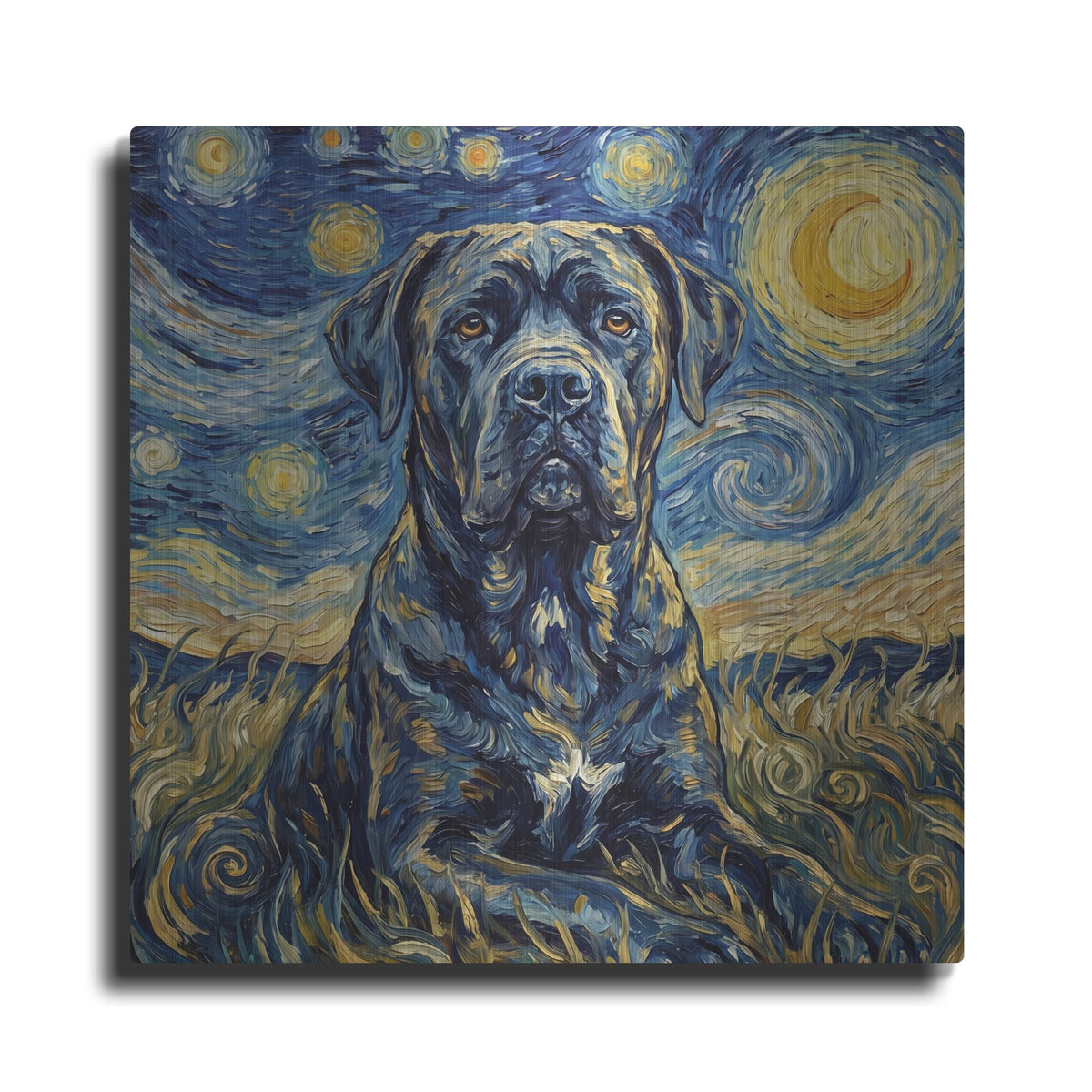 'Cane Corso Starry Night' by Rich Monet Metal Wall Art