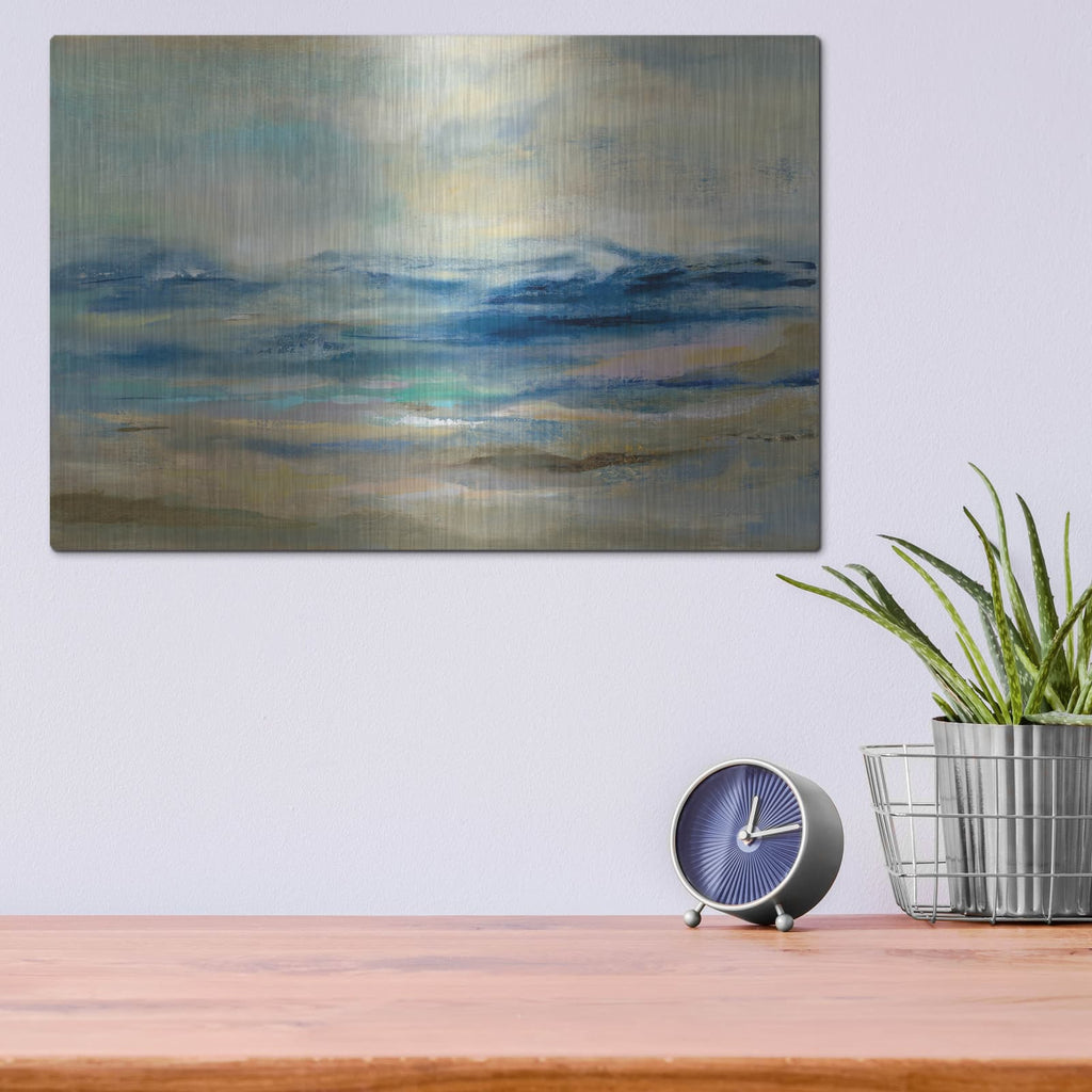 'Whispering Wave' by Silvia Vassileva – Metal Wall Art, 16x12 room view