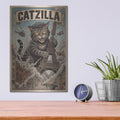 'Catzilla In Paris' by Rich Monet Metal Wall Art