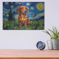 'Dachshund Starry Night' by Rich Monet Metal Wall Art