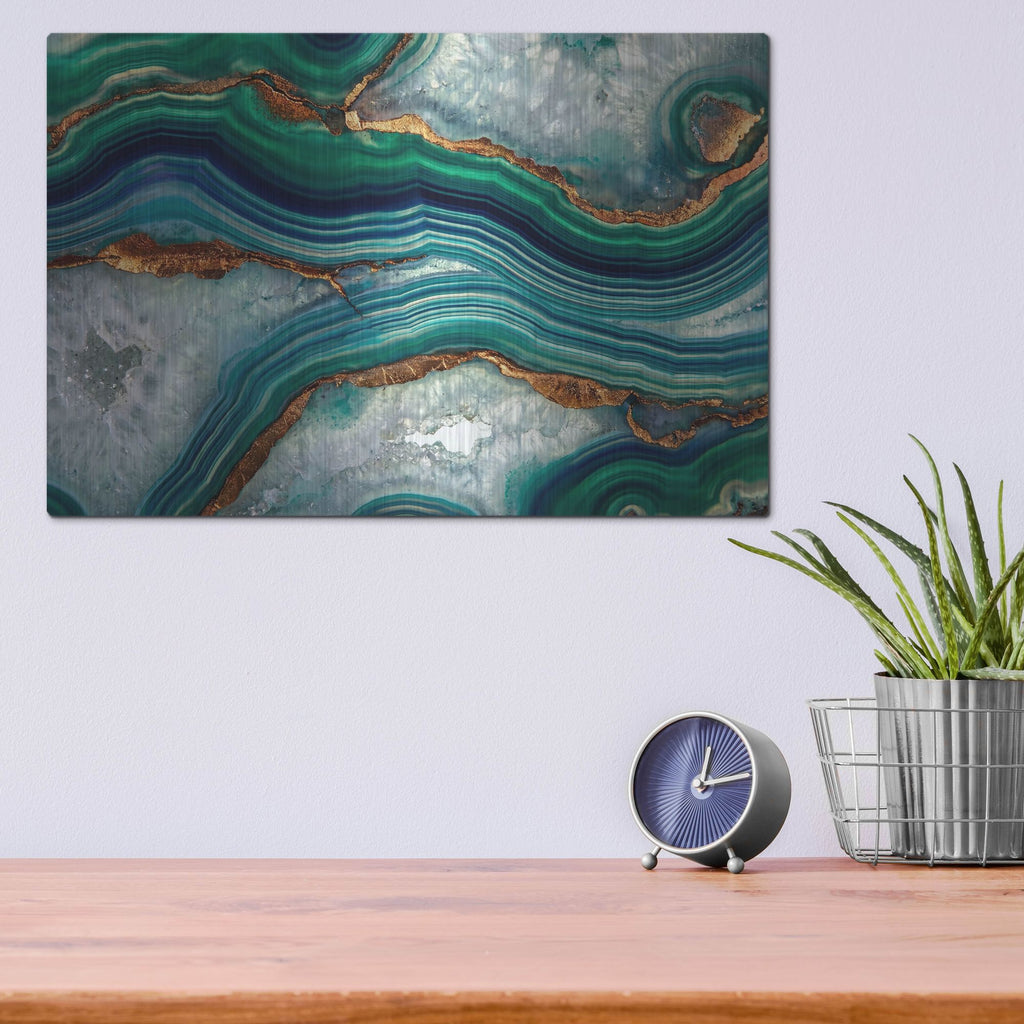 'Emerald Agate' by Rich Monet Metal Wall Art
