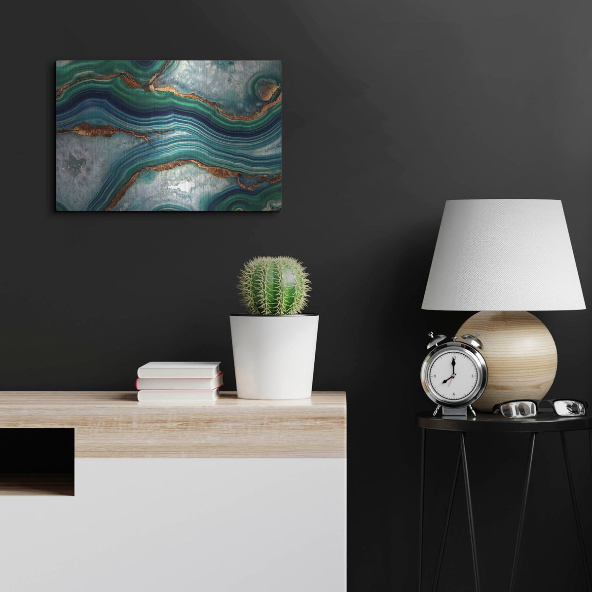 'Emerald Agate' by Rich Monet Metal Wall Art