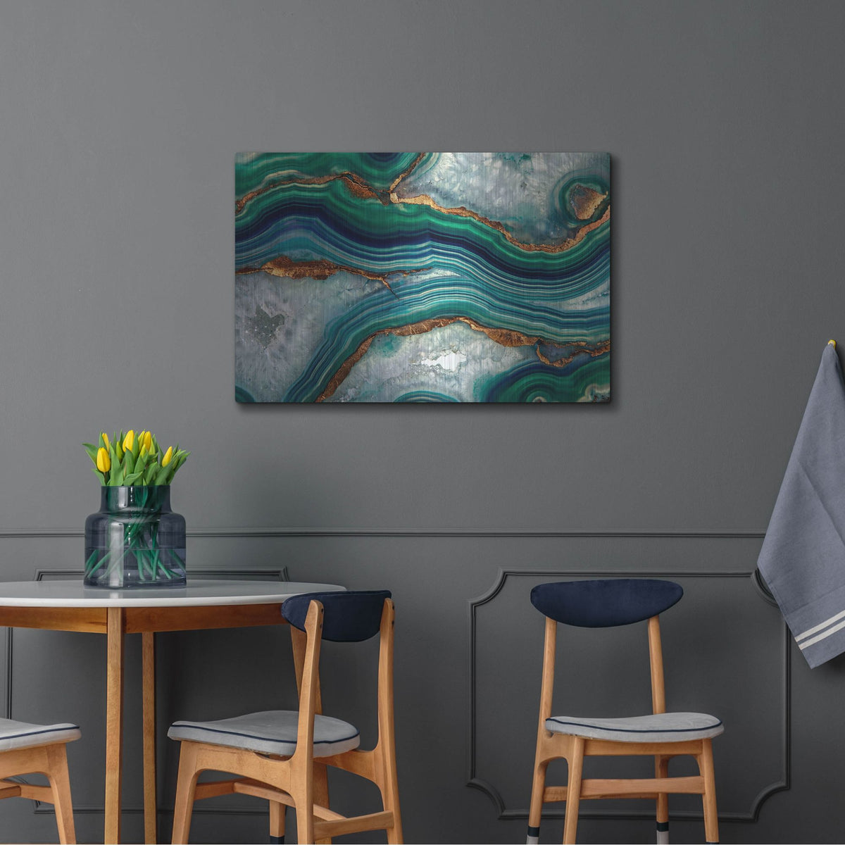 'Emerald Agate' by Rich Monet Metal Wall Art