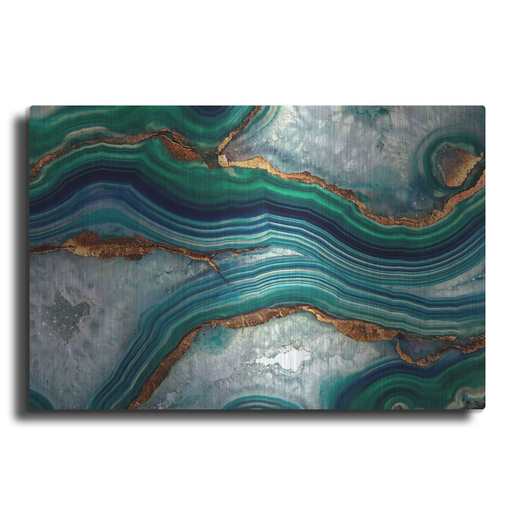 'Emerald Agate' by Rich Monet Metal Wall Art