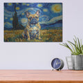 'French Bulldog Starry Night' by Rich Monet Metal Wall Art
