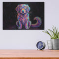 'Golden Retriever Afraid Of Thunder' by Rich Monet Metal Wall Art