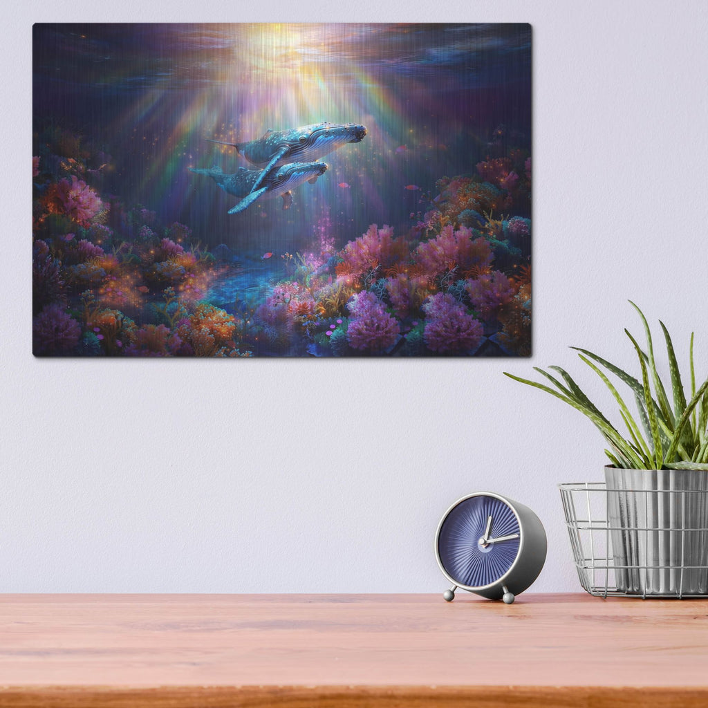 'Humpback Whale' by Rich Monet Metal Wall Art