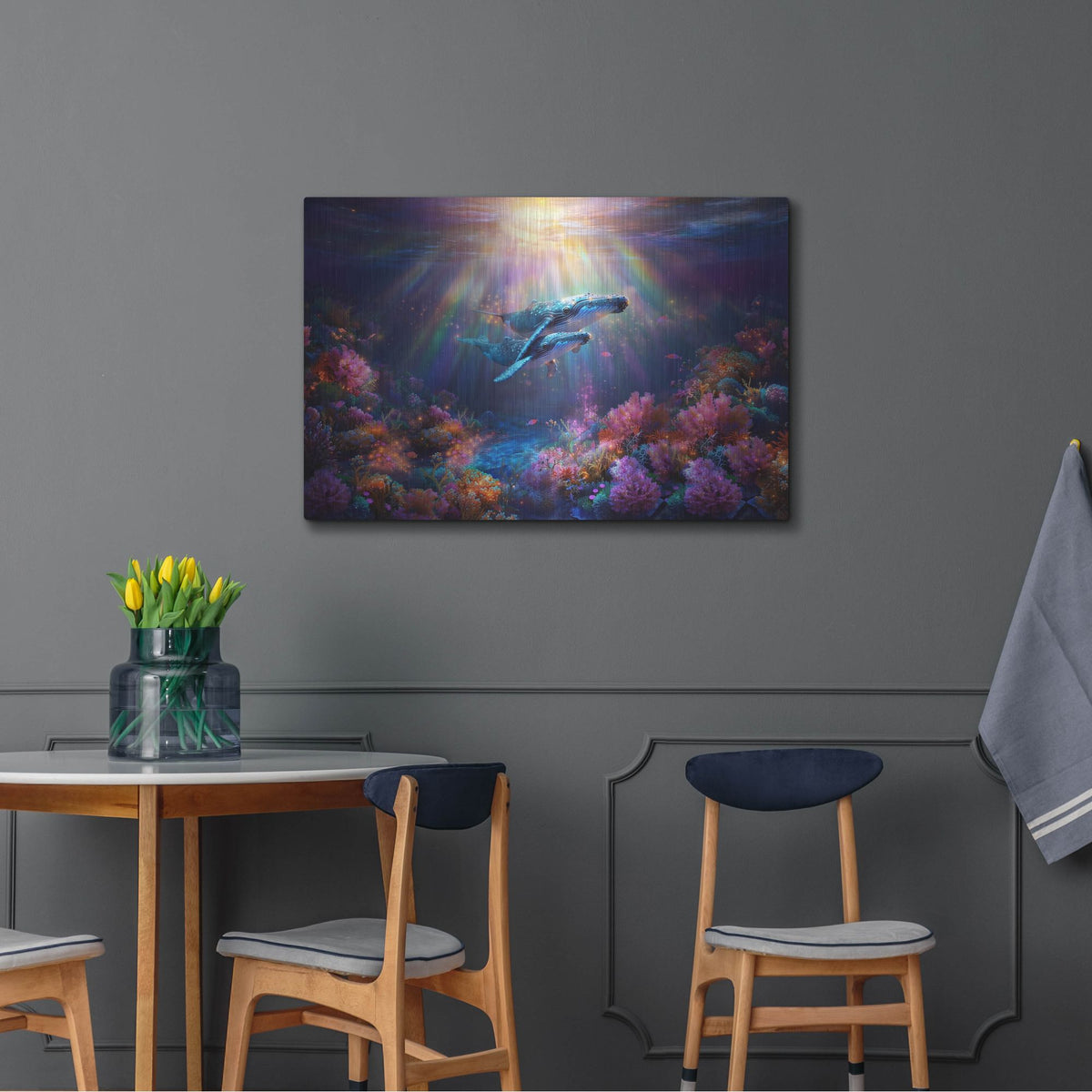 'Humpback Whale' by Rich Monet Metal Wall Art