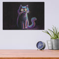 'Kitty Afraid Of Thunder' by Rich Monet Metal Wall Art