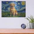 'Labrador Retriever Starry Night' by Rich Monet Metal Wall Art