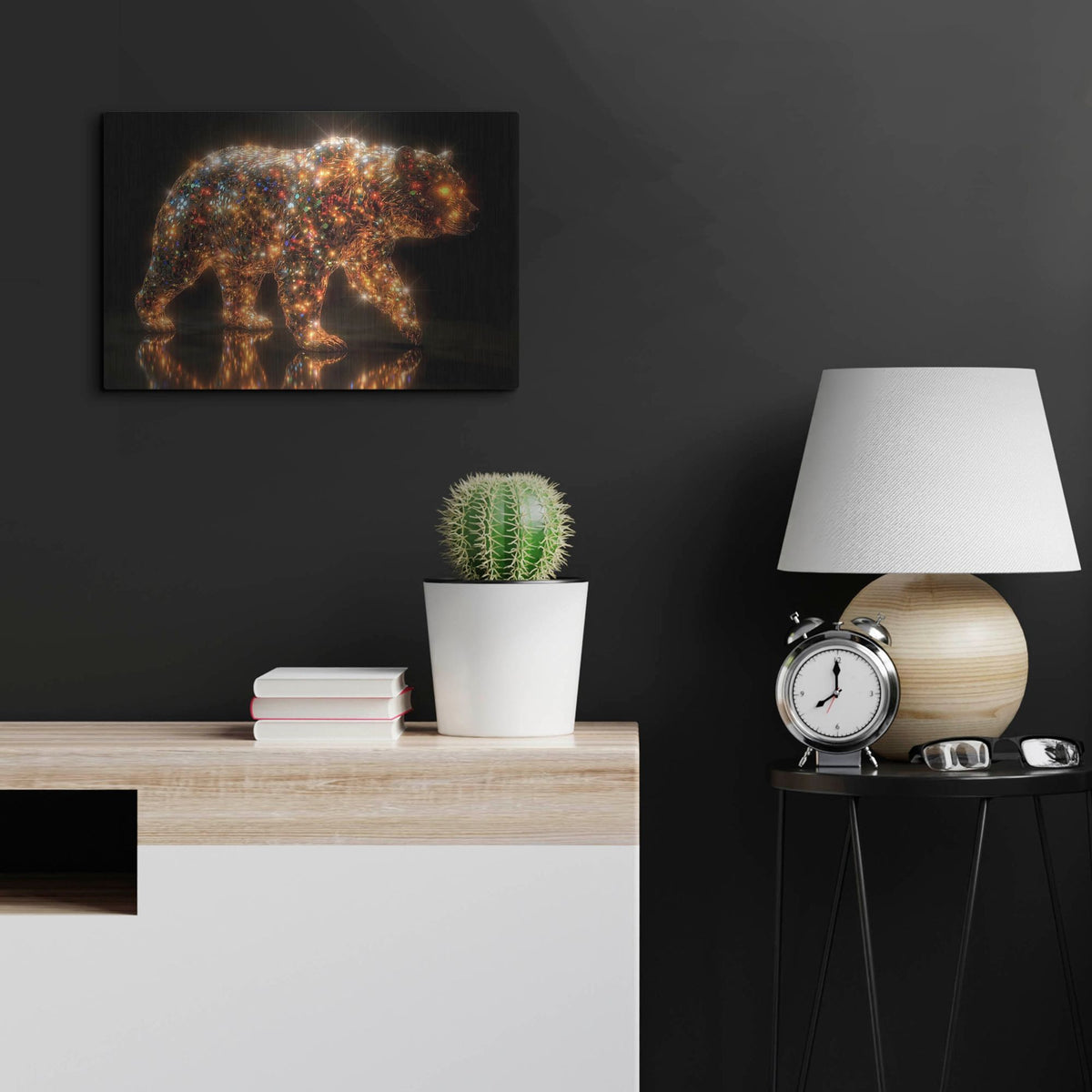 'Lustrous Bear' by Rich Monet Metal Wall Art