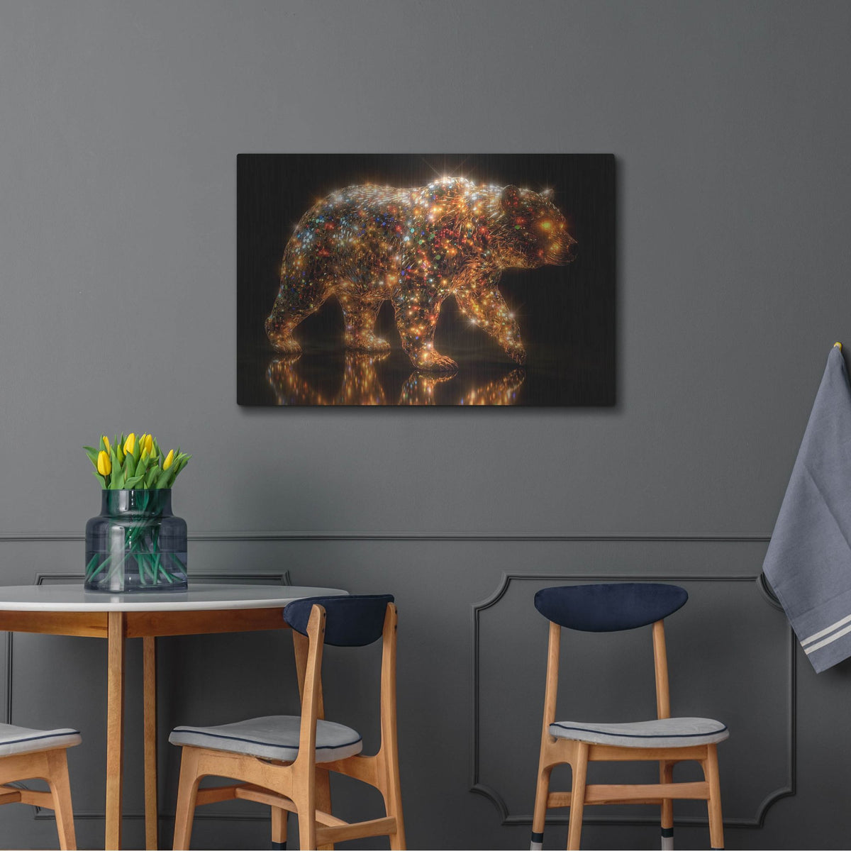 'Lustrous Bear' by Rich Monet Metal Wall Art