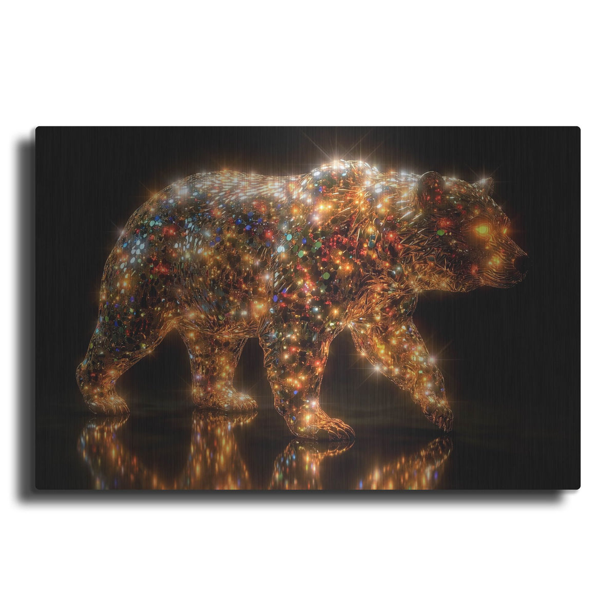 'Lustrous Bear' by Rich Monet Metal Wall Art