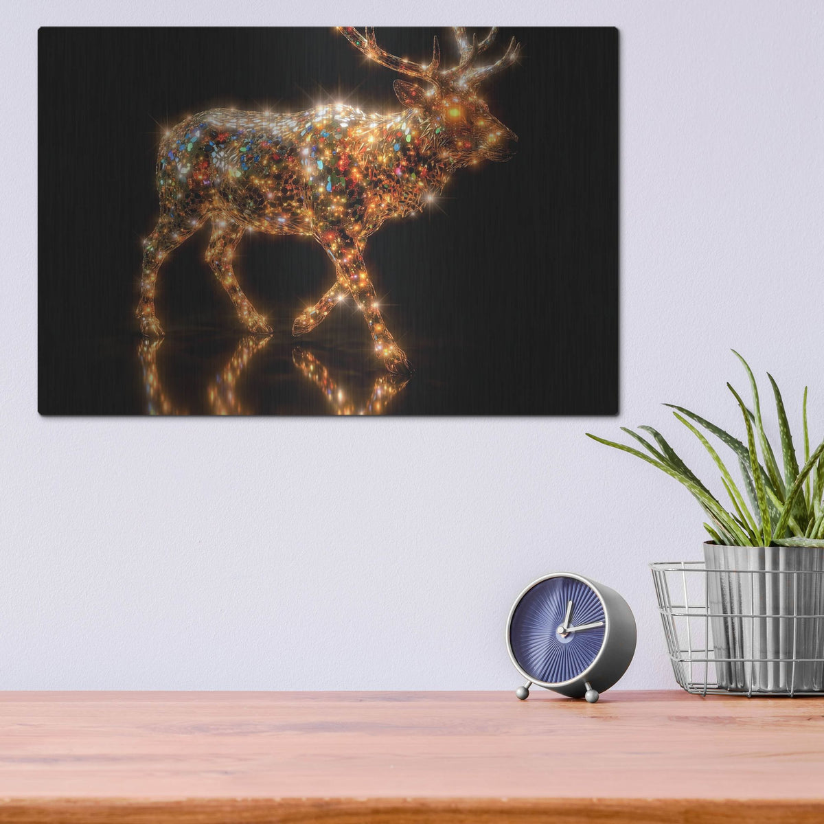 'Lustrous Elk' by Rich Monet Metal Wall Art