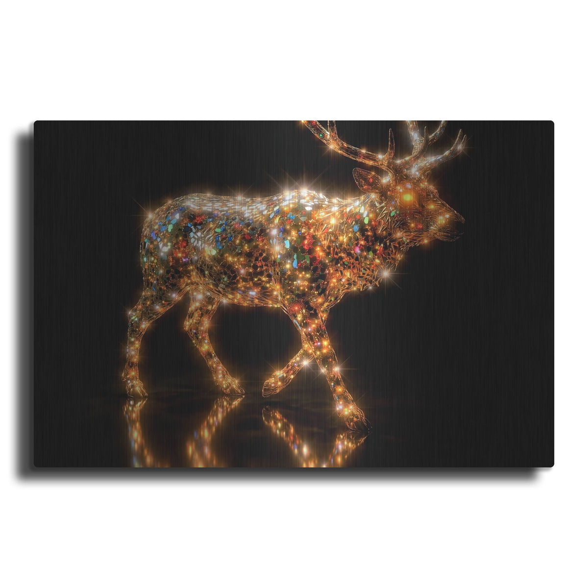 'Lustrous Elk' by Rich Monet Metal Wall Art