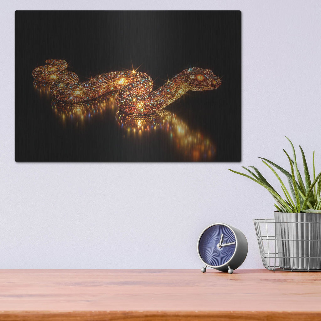 'Lustrous Snake' by Rich Monet Metal Wall Art