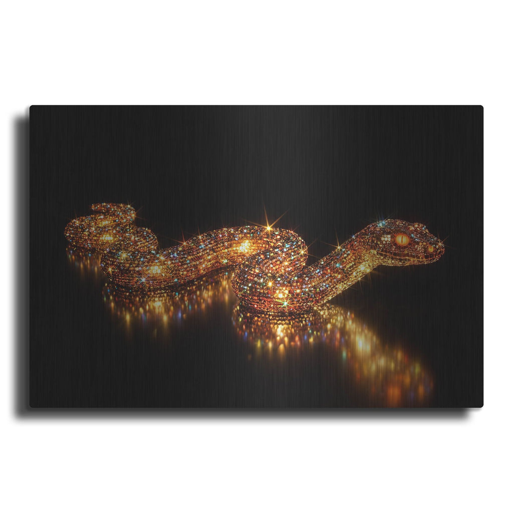 'Lustrous Snake' by Rich Monet Metal Wall Art
