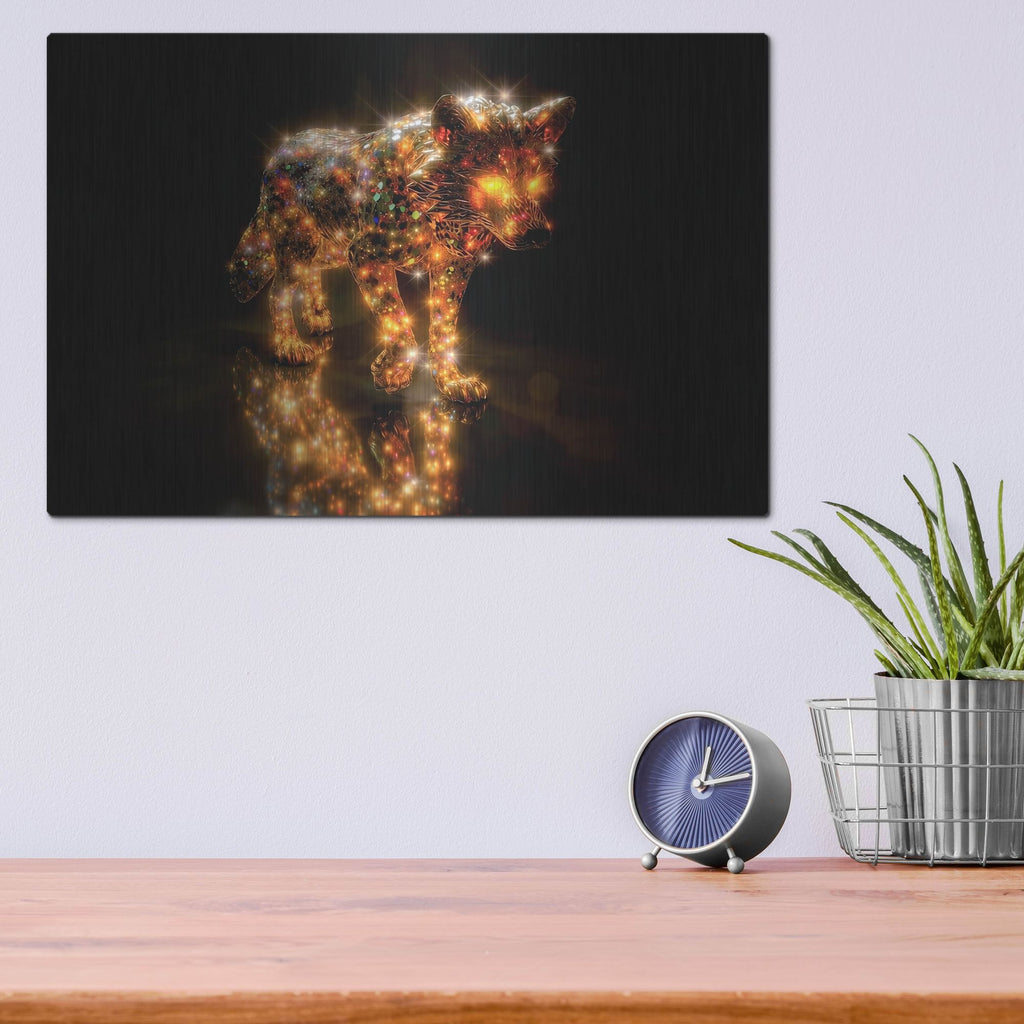 'Lustrous Wolf' by Rich Monet Metal Wall Art
