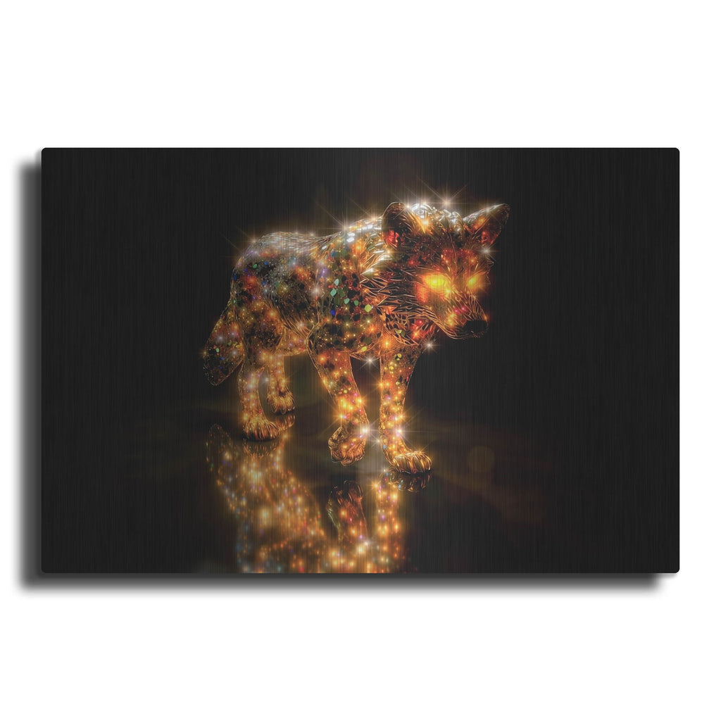 'Lustrous Wolf' by Rich Monet Metal Wall Art