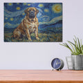 'Mastiff Starry Night' by Rich Monet Metal Wall Art