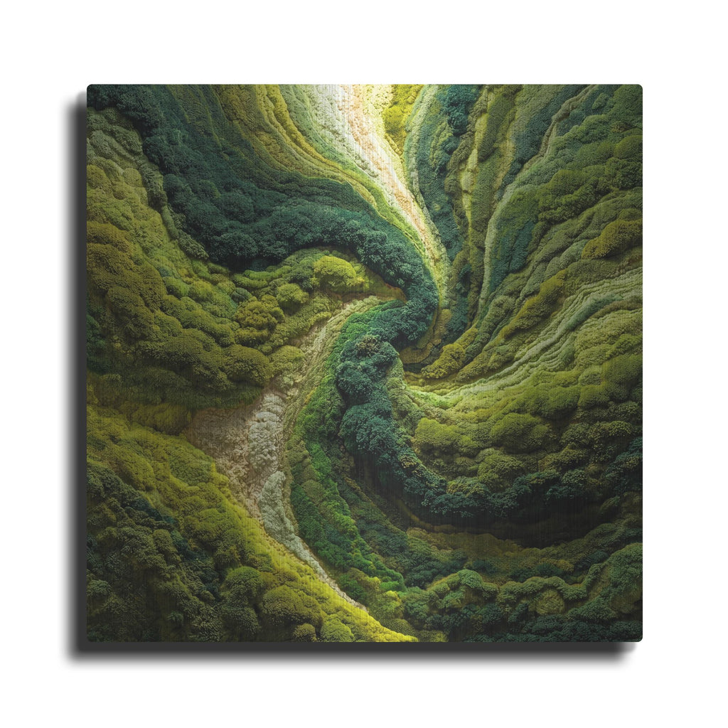 'Moss Swirles' by Rich Monet Metal Wall Art