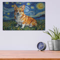 'Pembroke Welsh Corgi Starry Night' by Rich Monet Metal Wall Art