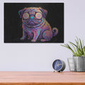 'Pug Afraid Of Thunder' by Rich Monet Metal Wall Art