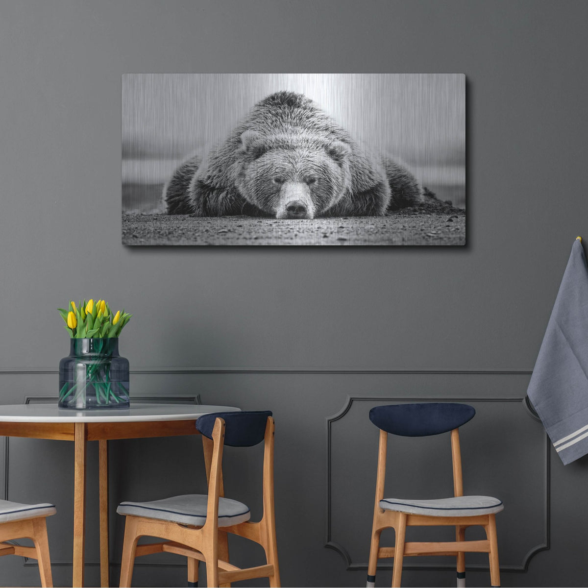 'Resting Grizzly' by Rich Monet Metal Wall Art