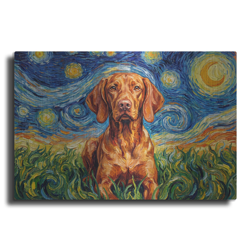 'Vizsla Starry Night' by Rich Monet Metal Wall Art