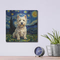 'West Highland White Terrier Starry Night' by Rich Monet Metal Wall Art