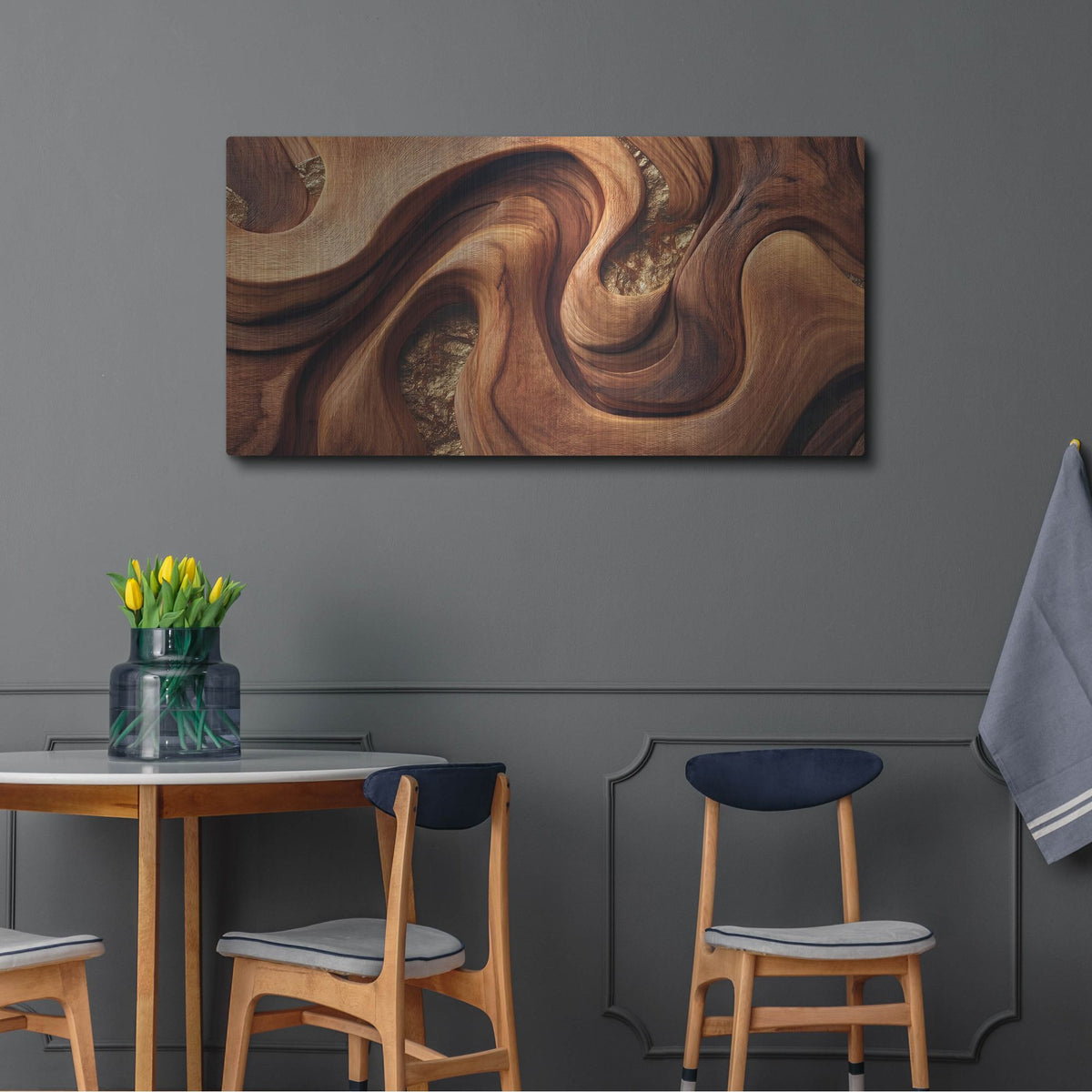 'Wooden Sandunes' by Rich Monet Metal Wall Art
