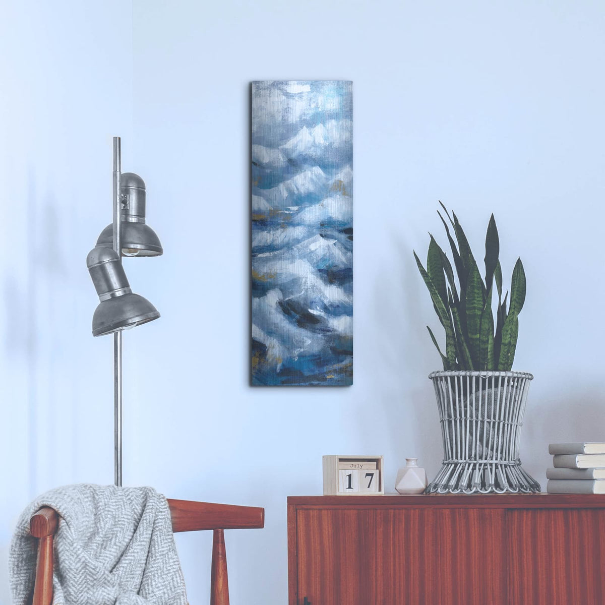 'Above the Mountains II' by Silvia Vassileva – Metal Wall Art, 12x36 room view